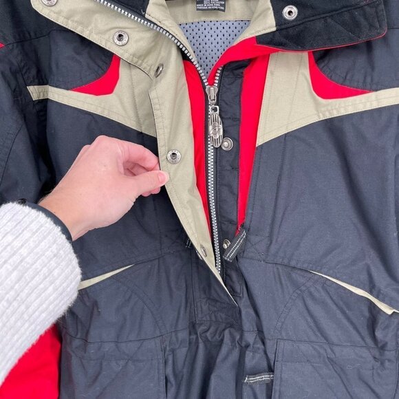 Nordica Vertech Womens Pullover Ski Parka Size 8 Black Red VTG 80s 90s Longline - Picture 6 of 16